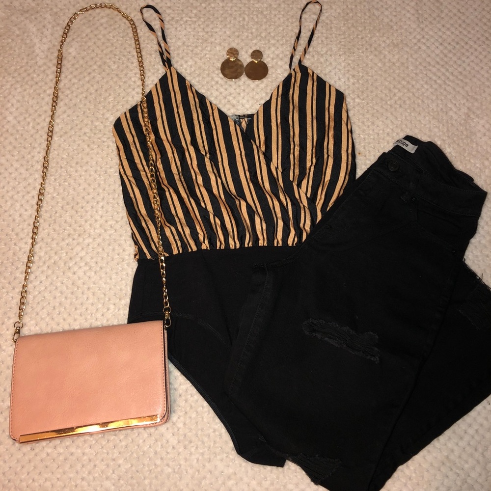 Charlotte Russe Surplice Bodysuit